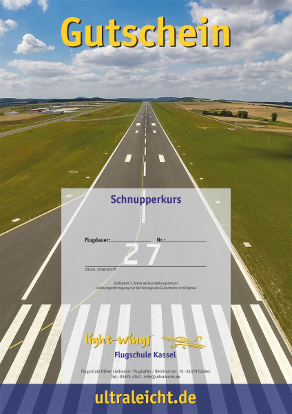 Schnupperkurs 3 Flugstunden